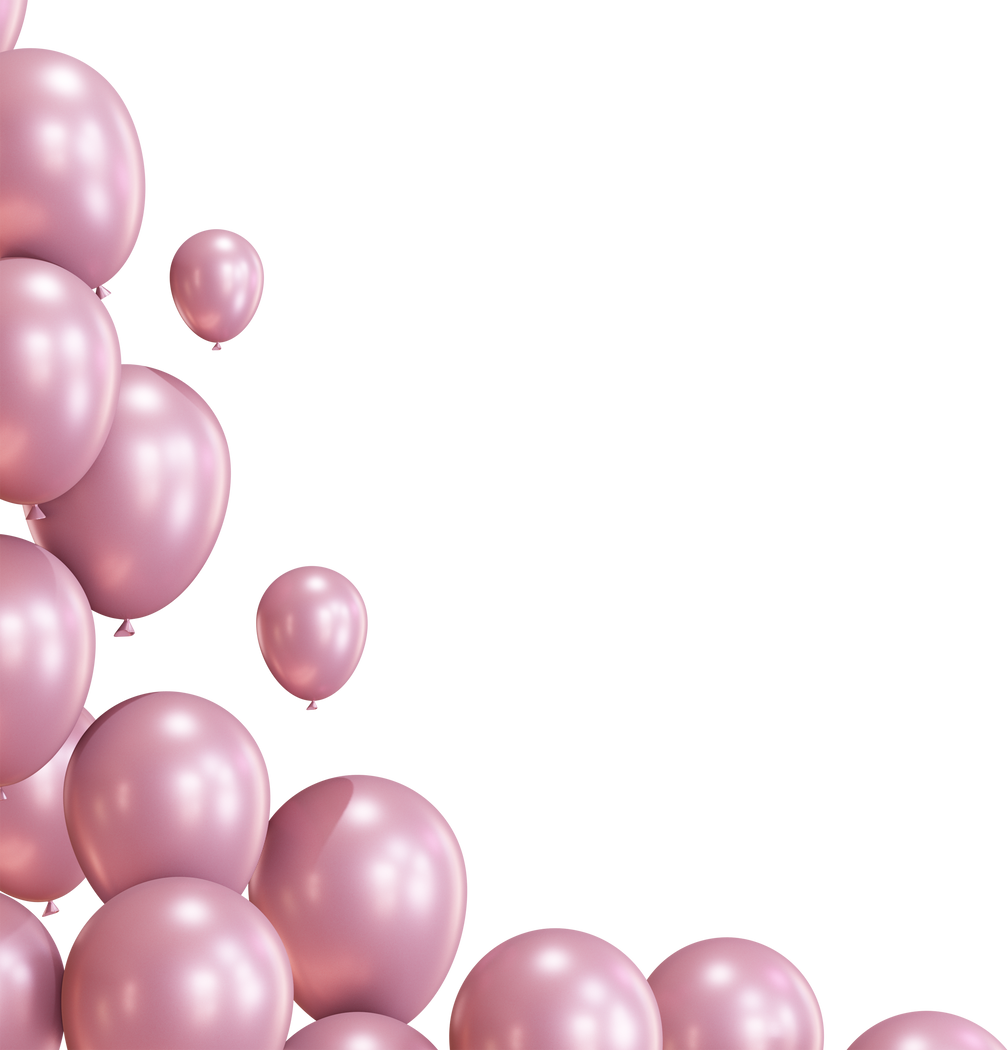 Pink Balloons Frame